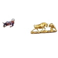 thumbnail image 1 of Estatua de toro de resina,Pintura Resina Toro Estatua Escultura Inicio,Estatua de escritorio,Figura decorativa de pelea de toros y osos,Colecciones de esculturas de toros,artesanía de, 1 of 8