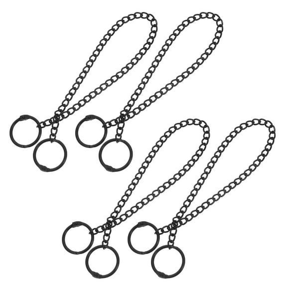 FRCOLOR 4pcs Hanging Basket Chain With Hooks Black Hanging Chain For Hanging Bird Feeders Billboards Chalkboards Basket Lanterns Planter
