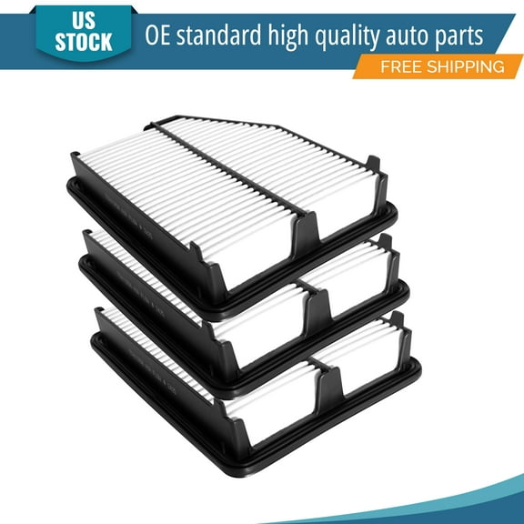YXPCARS 3PCS Front Engine Air Filter for Honda CR-V 2012 2013 2014 L4 2.4L Rigid Panel Irregular, New Air Filter Replacement (CA11258)