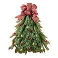 thumbnail image 3 of Corona Navidad Hecha A Mano Con Lazo Y Guirnalda Flores (B, 3 of 4