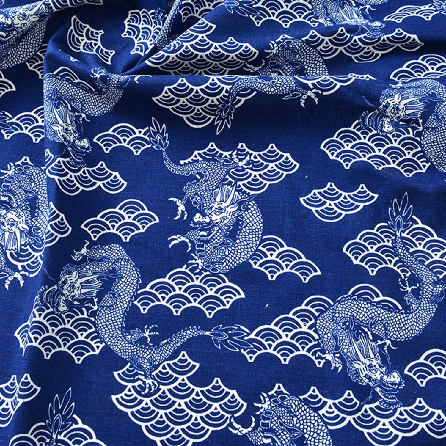 Pure Cotton Fabric Traditional Elegant Ancient Chinese Style Auspicious  Meaning Pattern Handmade Crafts Cloth for Sewing Tablecloth 110X100cm,Blue  Dragon | Walmart Canada