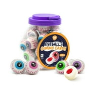 Halloween Candy - Funtasty Eyeballs Gummy Candy - Strawberry Jam Center, 19-Ounce Jar (30 Count)