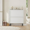 thumbnail image 4 of TROPOW Wooden Shoe Cabinet with 2 Flip Drawers - Space-Saving Design, Adjustable and Removable Shelf, Ample Storage Space, Durable Engineered Wood, for Entryway, Hallway,White, 4 of 7
