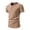 Khaki, variant on Yyeselk Men's Short Sleeve Henley T-Shirt Casual Button Up Round Neck Tee Shirts Slim Fit Summer Lightweight Solid Color Basic Beach Vacation T Shirt Beige L