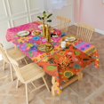 thumbnail image 3 of Rectangle Boho Patchwork Waterproof Tablecloth 60×120 Inch,Bohemian Style Stitching Colorful Floral Vintage Reusable Indoor/Outdoor Durable Table Cover for Party Kitchen Dinner Room Decor, 3 of 6