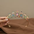 thumbnail image 3 of Children's Princess Crown Crystal Tiara Girls Hair Accessories High-end Atmosphere Dance Performance Birthday Gift Crown, 3 of 6
