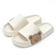 thumbnail image 3 of 2022 Summer Womens Slippers Couple Sandals Beach Slides Cartoon Bear Flip Flops Men's Thick Sole Indoor Bathroom Anti-slip ShoesaI-Pink42-43(EUR 41-42), 3 of 3