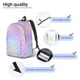thumbnail image 3 of Rocae Fish Scale1 for Durable Canvas Backpack Leisure Large Bag Travel Rucksack Multi-function Backpack Small, 3 of 8