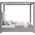 thumbnail image 6 of Meridian Furniture Eden Contemporary Boucle Fabric Queen Bed in Gray, 6 of 7
