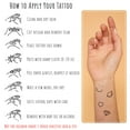thumbnail image 3 of Wrapables Tiny Small Temporary Finger and Hand Tattoos for Women, 10 Sheets, Expressions, 3 of 7