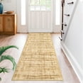 thumbnail image 2 of Garvee 2'x6' Modern Abstract Runner Rug, Machine Washable Striped Accent Carpet Non-Slip Low Plie Soft Indoor Rug for Entryway Bedroom Hallway Kitchen, Linen, 2 of 8