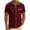 Wine, variant on Jessboyy Men's Business Casual Button Down Shirts Short Sleeve Semi Formal Button up Work Shirt with Pockets Plaid Lined Summer Shirts Pink S