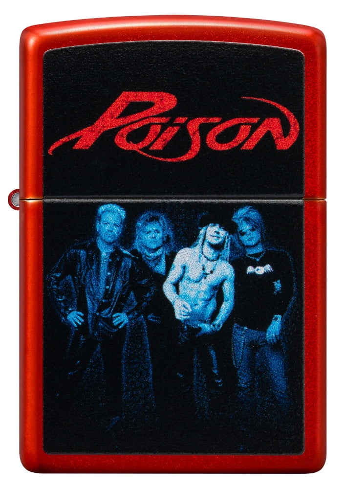 Zippo Poison Design Metallic Red Pocket Lighter