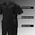 thumbnail image 4 of ACTIVE UNIFORMS Coveralls Workwear Men Short Sleeve Coveralls (Black, X-Small), 4 of 7