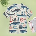 thumbnail image 4 of Nautical Whales & Ships Women's Short Sleeve T-Shirt Crew Neck Casual Summer Trendy Loose Fit Tops, 4 of 7