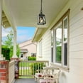 thumbnail image 4 of LNC Modern/Contemporary 1-Light Black Outdoor Pendant Lighting with Glass Shade, 4 of 12