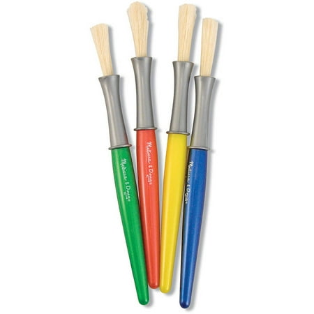 Melissa & Doug Large Paint Brush Set With 4 Kids' Paint Brushes