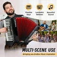 thumbnail image 4 of Accordion, 37 Keys 96 Bass Professional Accordion for Beginners and Advanced Players with Backpack and Strap, 4 of 7