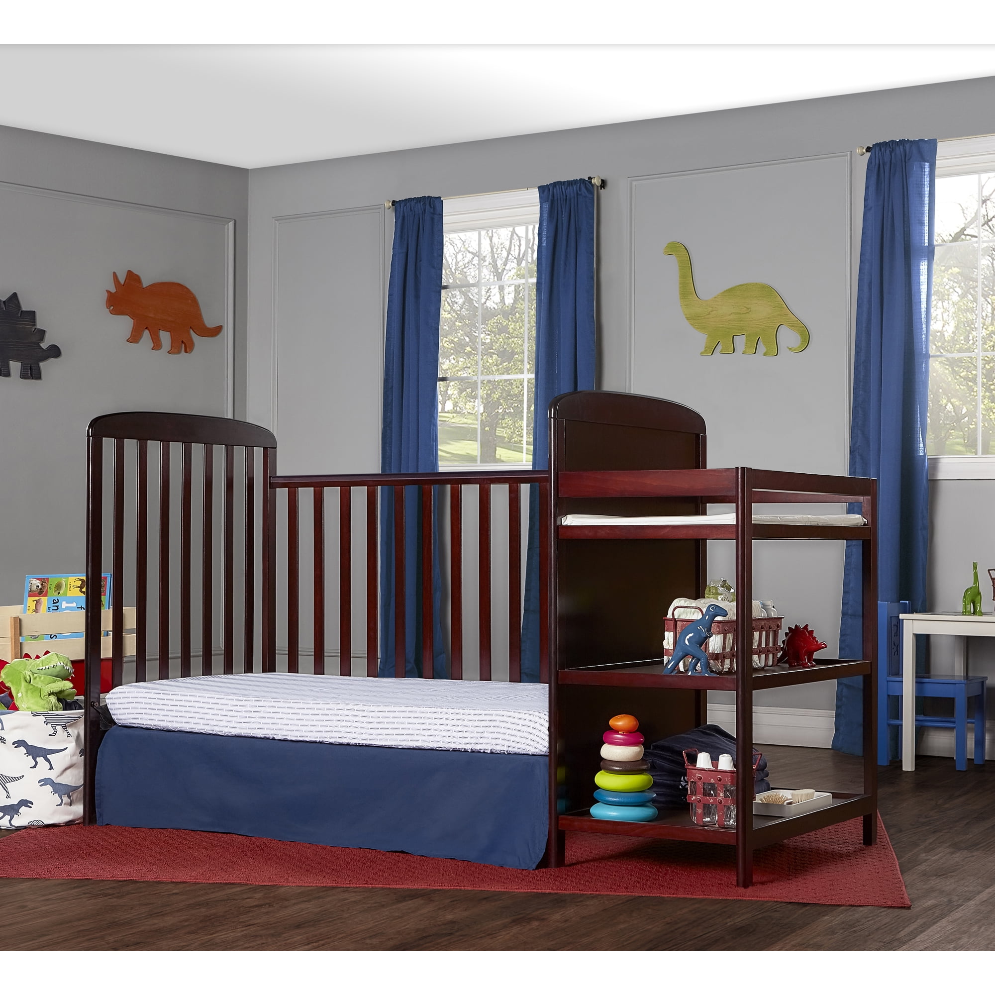 walmart cribs with changing table