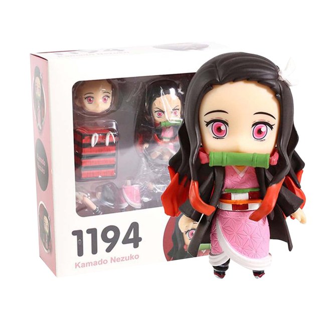 Figura de acción KEVCHE 21cm Nezuko Demon Slayer Decoración de Escritorio para Niños y Aficionados Edad 3+