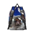 thumbnail image 3 of Balery Astronaut in Outer Space Vintage Canvas Backpack for Men and Women - Large Capacity, Durable Travel Laptop Bag for School, Work, Hiking, and Outdoor Activities, 3 of 7