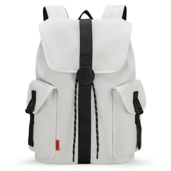 Mochila de viaje para portátil mixi Travel, impermeable, 17 pulgadas, blanca