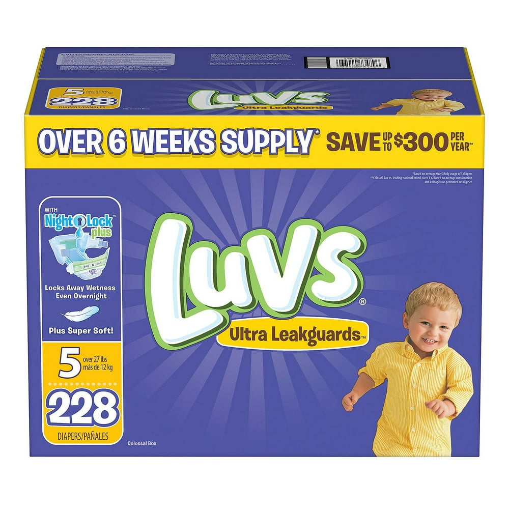 Luvs Ultra Leakguards Diapers size 5 228 ct.