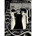 thumbnail image 2 of Beardsley, Aubrey 25x32 White Modern Wood Framed Museum Art Print Titled - Morte DArthur 1893 - Sir Lancelot 1, 2 of 4