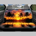 thumbnail image 4 of Renewold Hawaiian Palm Tree Gold Sky Car Seat Covers Universal Fit Car Front Seat Protector + Back Bench Cover Full Set Pack of 4, Easy to Install Machine Washable, 4 of 7