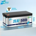 24V 150Ah LiFePO4 Battery, 3840Wh Lithium RV Battery,Deep Cycles & 10