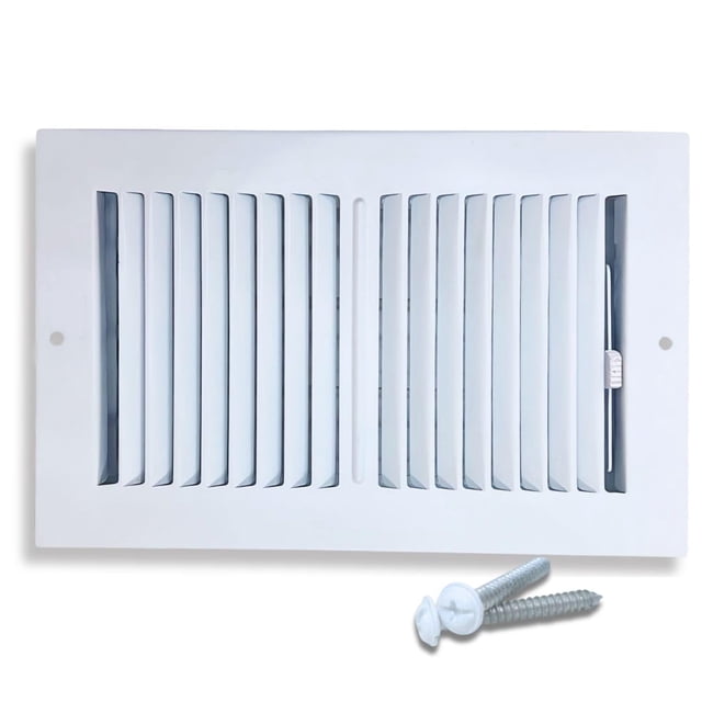 Registro de ventilación de techo Sierra Grates, 14 x 6 cm, acero blanco