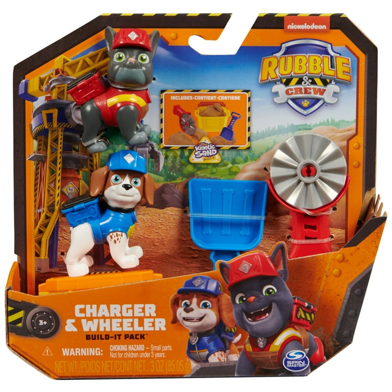 Rubble & Crew Set di Action Figure con 85,05 g di Kinetic Sand Build-It e 2 personaggi di Spin Master