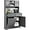 Cream Grey, variant on 68.4" Kitchen Pantry Storage Cabinet, Freestanding Cupboard with 3 Cabinets, 2 Drawers and 1 Tilt Out Trash Cabinet, Tall Storage Cabinet for Kitchen, Dinning Room, Living Room (Cream Grey)