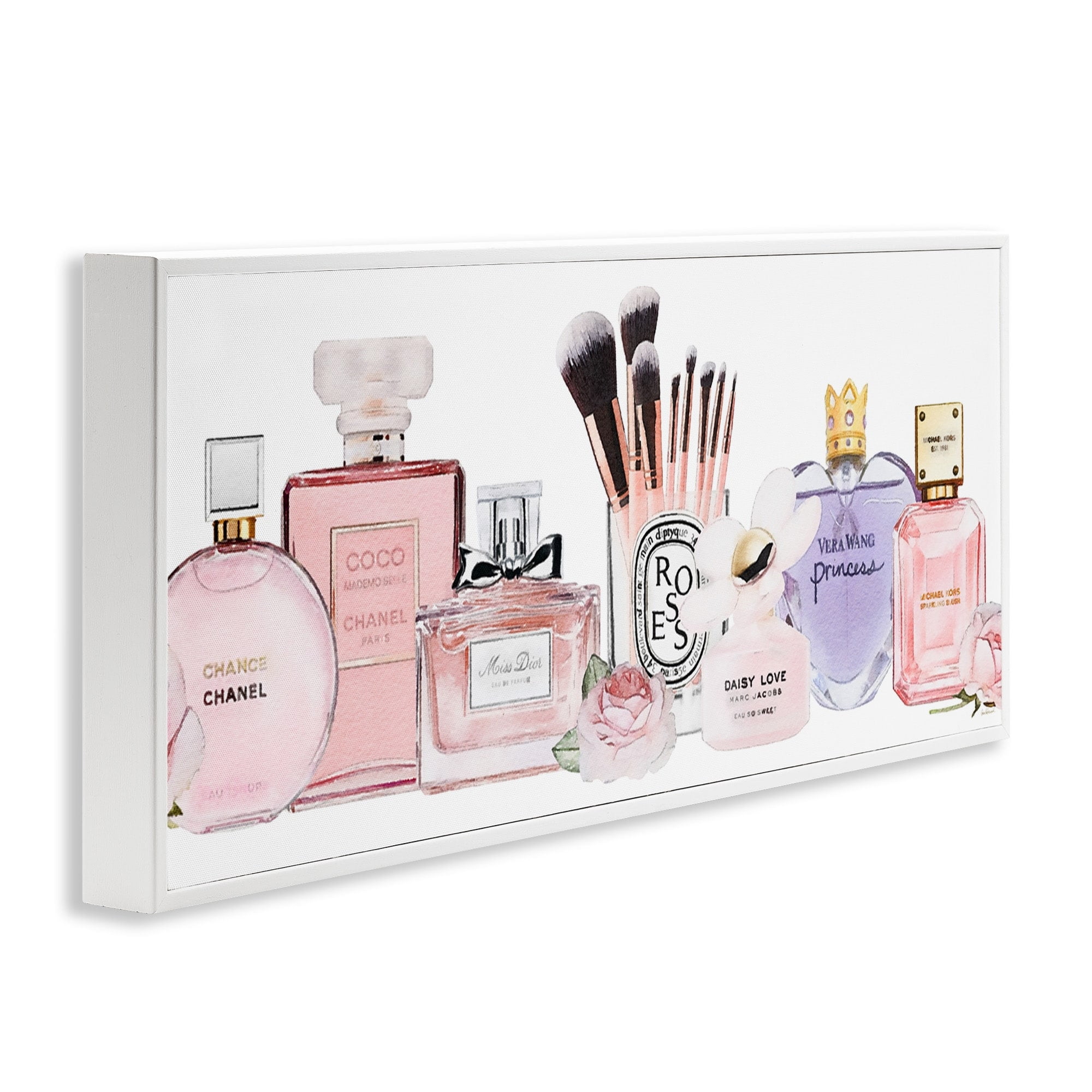 Stupell Industries Women's Fashion Fragrance Glam Accessories, 10 x 24,Design by Amanda Greenwood