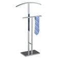 thumbnail image 4 of Kings Brand Furniture - Dossi Metal Suit Valet Stand, Clothes Rack, Clothing Organizer, Jacket Hanger, Tie Hanger (Chrome), 4 of 5