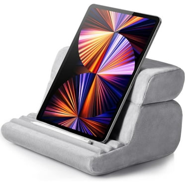 UGREEN iPad Stand Pillow, Adjustable & Foldable Tablet Holder for Lap/Desk/Bed, Ultra Soft, Grey