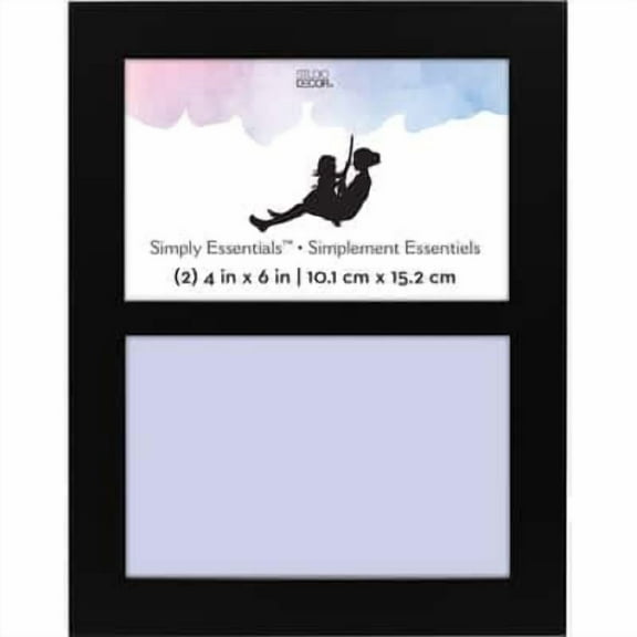 12 Pack: 2 Opening Black 4" x 6" Collage Frame - Simply Essentials by Studio Decor