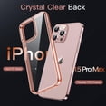 thumbnail image 3 of JETech Case for iPhone 15 Pro Max 6.7-Inch, Non-Yellowing Shockproof Phone Bumper Cover, Anti-Scratch Clear Back (Rose Gold), 3 of 6