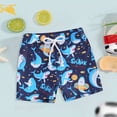 thumbnail image 2 of HCNTES Boys Swim Trunks Toddler Kids Baby Boys Summer Print Shorts Beach Swimwear Swimming Trunks(Blue,3-4 Years), 2 of 4