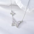 thumbnail image 2 of AOBOCO 925 Sterling Silver Butterfly Pendant Necklace for Women 18’’+2’’ Chain Multi-color Gemstone Butterfly Jewelry Gifts for Daughter Mom, 2 of 10
