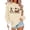 A_Beige, variant on Halloween Long Sleeve Shirts for Women Graphic Tees Spooky Pumpkin Sweatshirt Crewneck Novelty Funny Pullover 2026 Fall Tshirts(A_Beige,L)