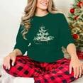 thumbnail image 6 of Women's Round Neck Merry Christmas Printed Long Sleeved Top Sweatshirts, 6 of 7