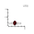 thumbnail image 3 of JewelersClub Garnet Ring Birthstone Jewelry – 1.00 Carat Garnet Sterling Silver Ring Jewelry with White Diamond Accent – Gemstone Rings with Hypoallergenic Sterling Silver Band, 3 of 4