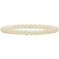 thumbnail image 1 of Angelstones Bracelet Extensible Perles Rondes 6mm Os Naturel Unisexe 6.5 Pouces, 1 of 2
