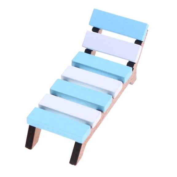 WEAVILUX 1Pcs Miniature Bench Multi Color Natural Wood For Fairy Garden Decor Christmas