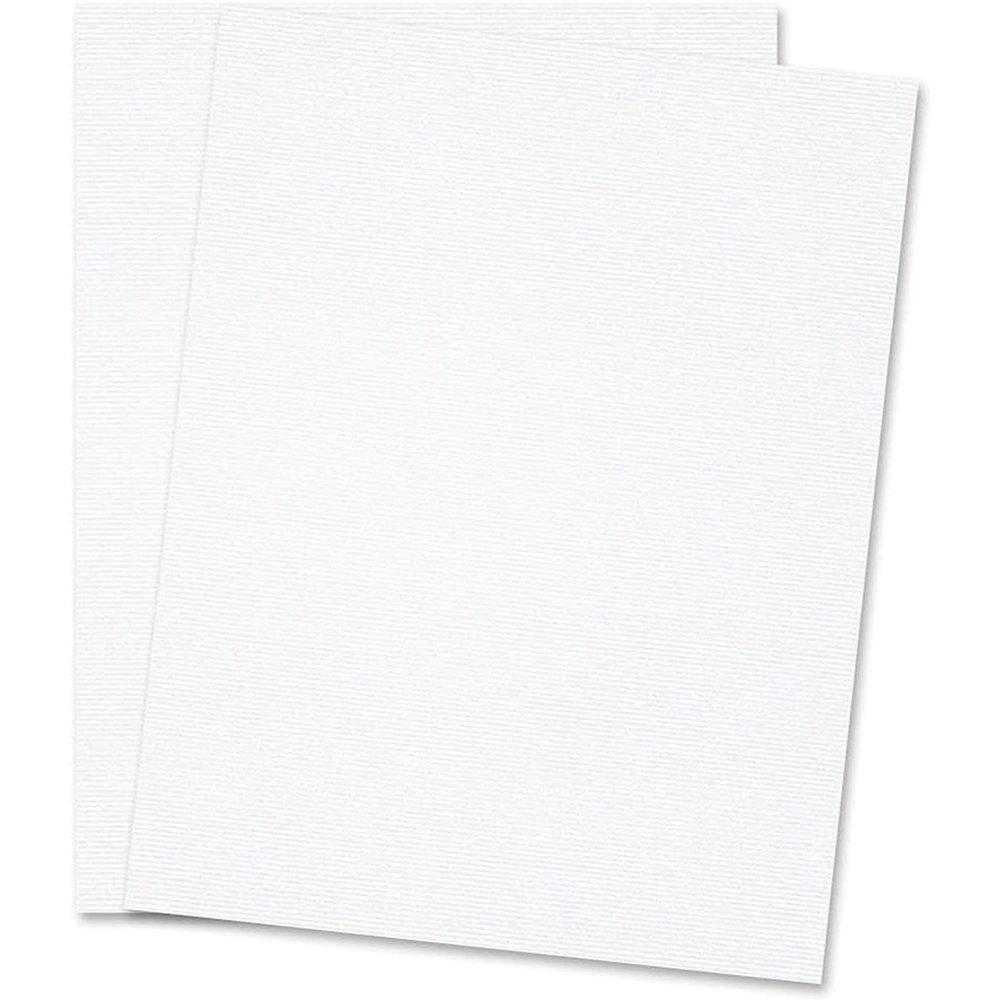 White Linen Textured 8 1/2 X 11 Inches Card Stock 80Lb. 25 Papers Per