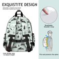 thumbnail image 5 of Bigfoot and Mountain Blue Pattern Cute School Backpack Bag for School with Padded Back and Adjustable Shoulder Straps 15.25"x11.5"x5.25", 5 of 5