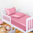 thumbnail image 5 of Lorviah Satin Fitted Crib Sheet for Standard Crib & Toddler Mattress - 28"x52" - Soft Smooth, Pink, 5 of 5