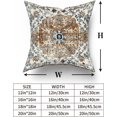 thumbnail image 5 of Brown Navy Blue Ethnic Boho Pillow Covers 20X20 In Bohemian Carpet Vintage Black Tan Floral Decorative Couch Pillow Cases with Zipper Set of 2 Home Decor for Living Room Bedroom Bed Cushion Outdoor, 5 of 6