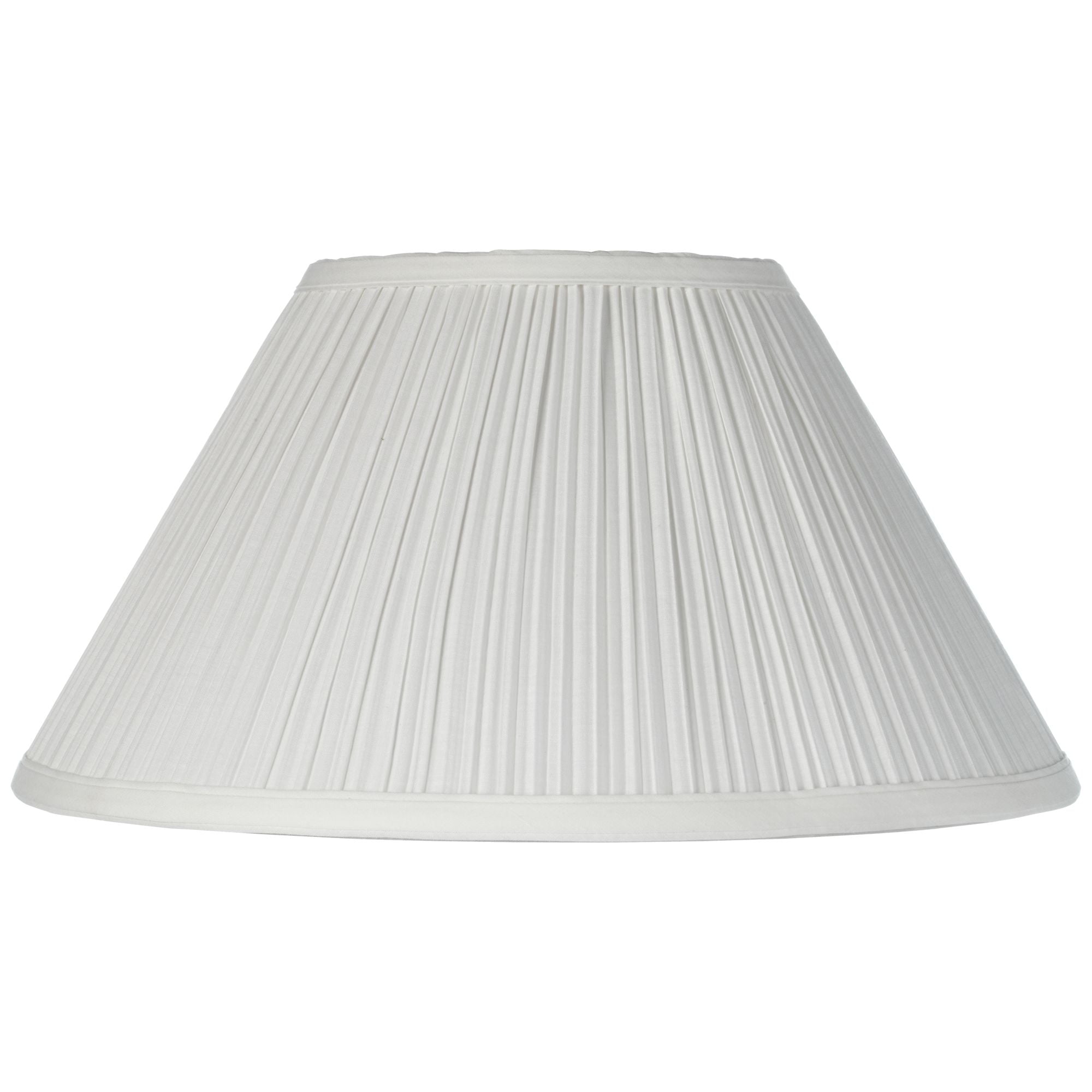 Brentwood Creme Mushroom Pleated Medium Lamp Shade 6' Top x 14' Bottom x 7' High x 8' Slant (Spider) Replacement with Harp and Finial